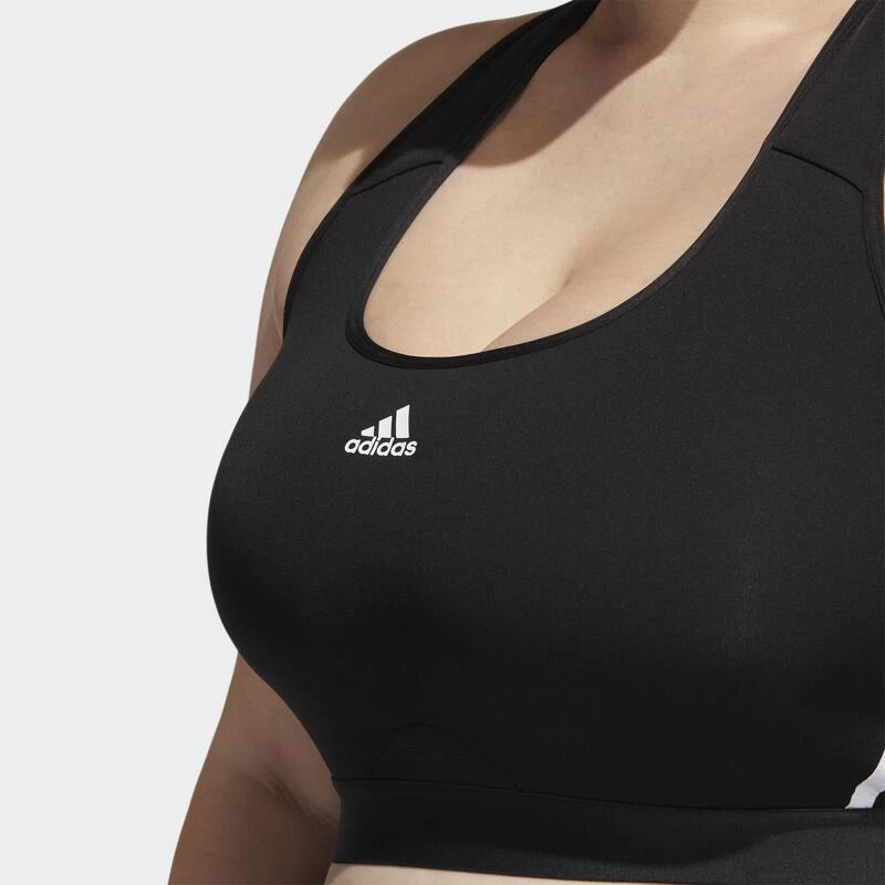 Adidas Powerreact Training Medium-Support 3-Stripes Beha (Grote Maat) 7 Adidas Powerreact Training Medium-Support 3-Stripes Beha (Grote Maat) - Afbeelding 5