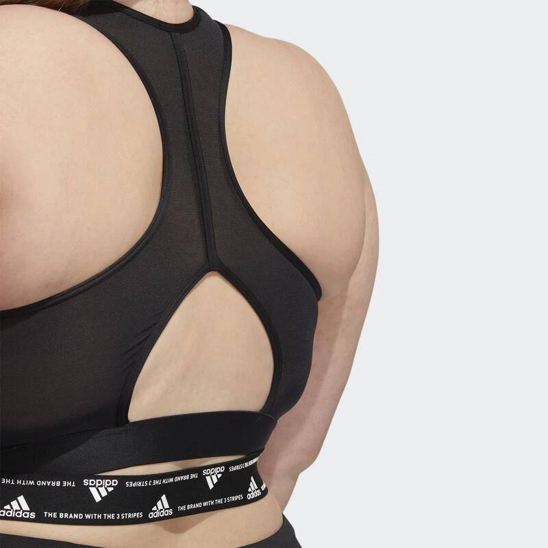 Adidas Powerreact Training Medium-Support 3-Stripes Beha (Grote Maat) 8 Adidas Powerreact Training Medium-Support 3-Stripes Beha (Grote Maat) - Afbeelding 6