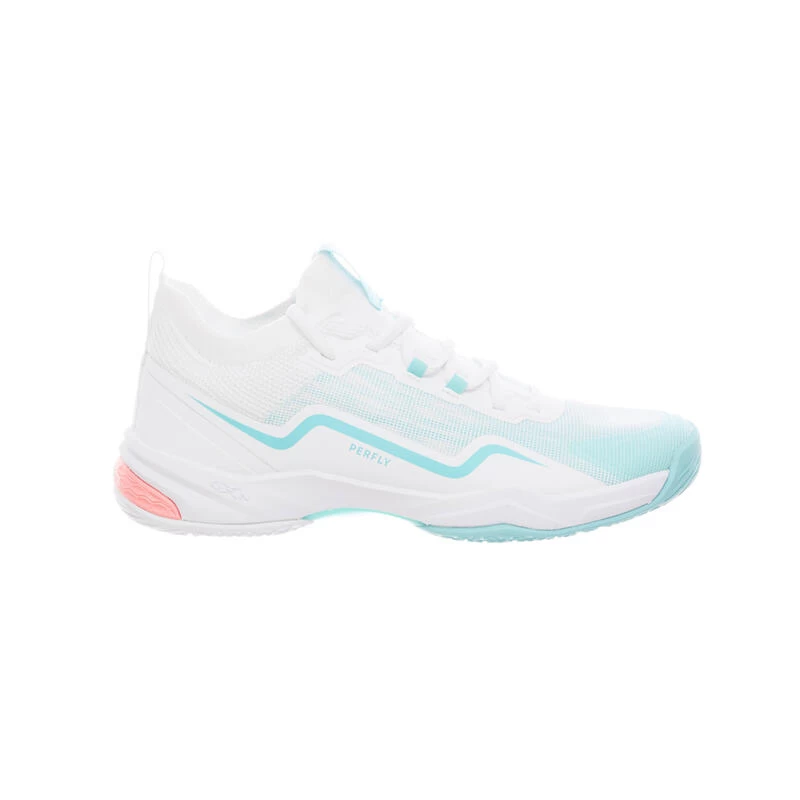 Badmintonschoenen Voor Dames BS 900 Ultra Lite Wit Turquoise 4 Badmintonschoenen Voor Dames BS 900 Ultra Lite Wit Turquoise - Afbeelding 2