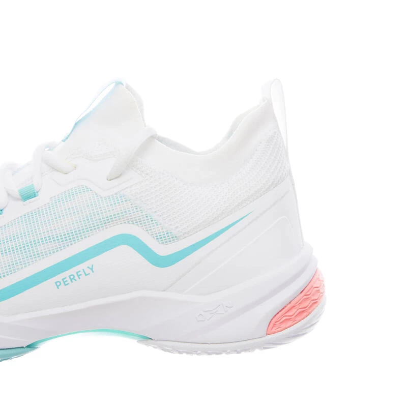 Badmintonschoenen Voor Dames BS 900 Ultra Lite Wit Turquoise 11 Badmintonschoenen Voor Dames BS 900 Ultra Lite Wit Turquoise - Afbeelding 9