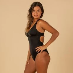 Badpak Voor Surfen Agatha Dubbele Rugverstelling Zwart -Kleding Verkoop badpak voor surfen agatha dubbele rugverstelling zwart 1