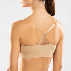 Naadloze Sportbeha Voor Moderne Dans -Kleding Verkoop behatopje voor dansvoorstellingen dames verwisselbare bandjes middenbeige 4