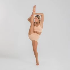 Naadloze Sportbeha Voor Moderne Dans -Kleding Verkoop behatopje voor dansvoorstellingen dames verwisselbare bandjes middenbeige 6