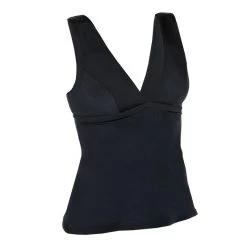 Bikinitop TANKINI MARINE Met V-hals En Uitneembare Pads EFFEN ZWART -Kleding Verkoop bikinitop tankini marine met v hals en uitneembare pads effen zwart 2