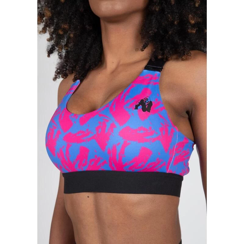 Gorilla Wear Colby Sports Bra - Blue/Pink 6 Gorilla Wear Colby Sports Bra - Blue/Pink - Afbeelding 4