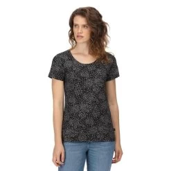 Regatta Dames/dames Filandra VI Abstract Tshirt (Zwart) -Kleding Verkoop damesdames filandra vi abstract tshirt zwart 3