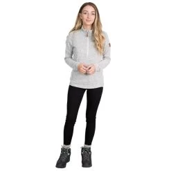 TRESPASS Dames/dames Tenderness Leder Fleece Top (Grijze Mergel) -Kleding Verkoop damesdames tenderness leder fleece top grijze mergel 2
