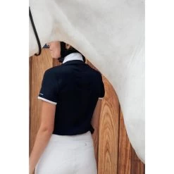 Damespolo Met Korte Mouwen Voor Paardrijwedstrijden 500 -Kleding Verkoop damespolo met korte mouwen voor paardrijwedstrijden 500 marineblauw 10