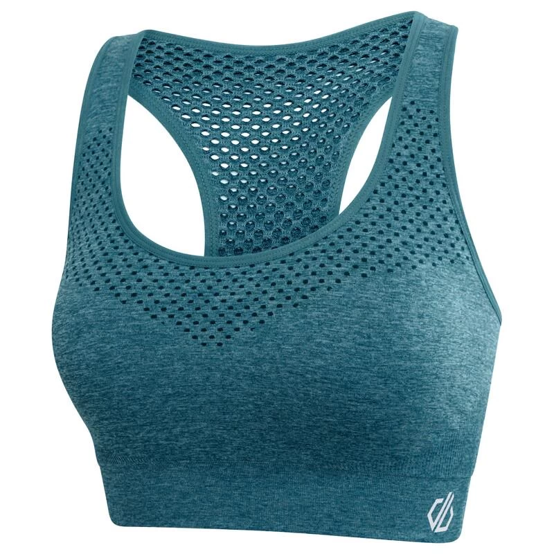 Dare 2b Dont Sweat It Dames Fitness BH - Groene Wintertaling 4 Dare 2b Dont Sweat It Dames Fitness BH - Groene Wintertaling - Afbeelding 2