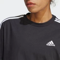 ADIDAS Essentials 3-Stripes Single Jersey Boyfriend T-shirtjurk -Kleding Verkoop essentials 3 stripes single jersey boyfriend t shirtjurk 3