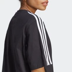 ADIDAS Essentials 3-Stripes Single Jersey Boyfriend T-shirtjurk -Kleding Verkoop essentials 3 stripes single jersey boyfriend t shirtjurk 4