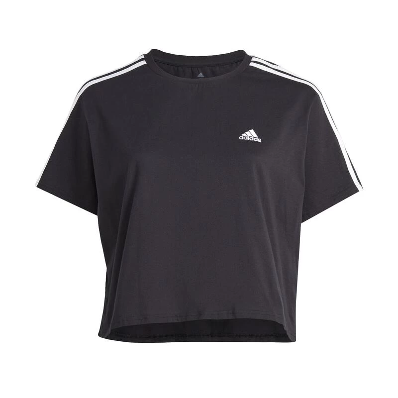 ADIDAS Essentials 3-Stripes Single Jersey Croptop (Grote Maat) 4 ADIDAS Essentials 3-Stripes Single Jersey Croptop (Grote Maat) - Afbeelding 2