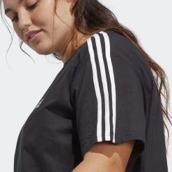 ADIDAS Essentials 3-Stripes Single Jersey Croptop (Grote Maat) 11 ADIDAS Essentials 3-Stripes Single Jersey Croptop (Grote Maat) -Kleding Verkoop essentials 3 stripes single jersey croptop grote maat 4