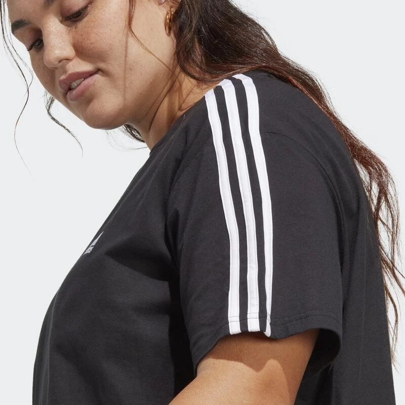 ADIDAS Essentials 3-Stripes Single Jersey Croptop (Grote Maat) 7 ADIDAS Essentials 3-Stripes Single Jersey Croptop (Grote Maat) - Afbeelding 5