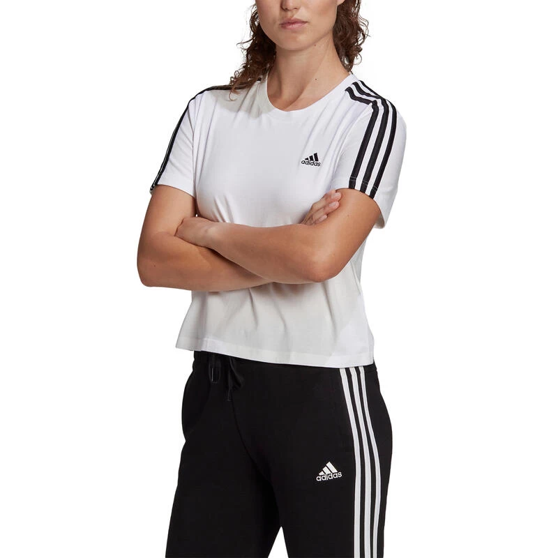ADIDAS Essentials Loose 3-Stripes Cropped T-shirt 7 ADIDAS Essentials Loose 3-Stripes Cropped T-shirt - Afbeelding 5