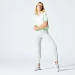 Fitnesslegging Voor Dames 520 Licht Zachtpaars Met -Kleding Verkoop fitnesslegging voor dames 520 beige met print 1