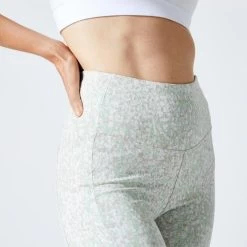 Fitnesslegging Voor Dames 520 Licht Zachtpaars Met -Kleding Verkoop fitnesslegging voor dames 520 beige met print 3