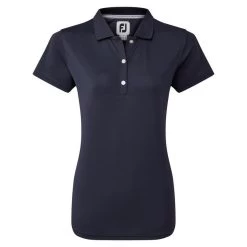FOOTJOY Polo Met Korte Mouwen Stretch Pique Solid Golfpolo Dames Donker Blauw