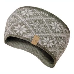 Gebreide Hoofdband Van Wol Freya Lichen Green - One Size - Groen