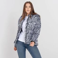 Dare 2b Glamorize II Dames Skiën Waterdichte Jas - Zwart / Witte Dierenprint -Kleding Verkoop glamorize ii dames skien waterdichte jas zwart witte dierenprint 4