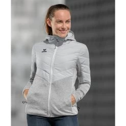 Jas Met Kap Voor Dames Erima Matelassé Et Tricotée -Kleding Verkoop jas met kap voor dames erima matelasse et tricotee 4