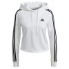 Kap Adidas Essentials 3-Stripes Cropped, Wit, Dames -Kleding Verkoop kap adidas essentials 3 stripes cropped wit dames