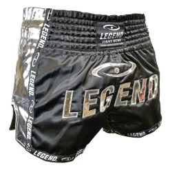 Kickboks Broekje Kids/Volwassenen Glamour Zilver Satijn