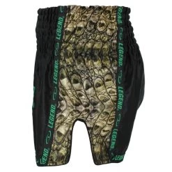 Kickboks Broekje Kids/Volwassenen Killer Crock Groen Satijn -Kleding Verkoop kickboks broekje kidsvolwassenen killer crock groen satijn 2