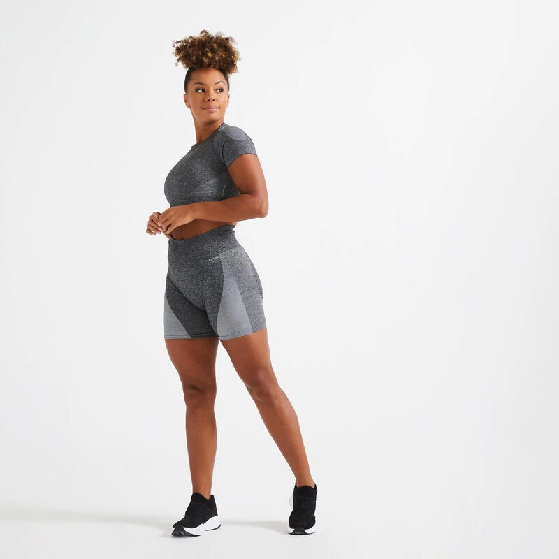 Korte Tight Met Hoge Taille Voor Fitness Naadloos 4 Korte Tight Met Hoge Taille Voor Fitness Naadloos - Afbeelding 2