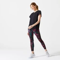 Los T-shirt Voor Cardiofitness Dames Lasercut 9 Los T-shirt Voor Cardiofitness Dames Lasercut -Kleding Verkoop los t shirt voor cardiofitness dames lasercut zwart 1