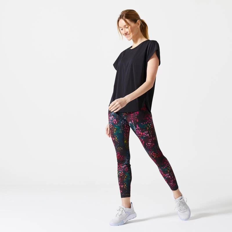 Los T-shirt Voor Cardiofitness Dames Lasercut 4 Los T-shirt Voor Cardiofitness Dames Lasercut - Afbeelding 2