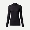 Merino Shirt Voor Trekking Dames MT500 Lange Mouwen Rits Aan De Hals -Kleding Verkoop merino shirt voor trekking dames mt500 lange mouwen rits aan de hals