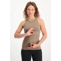 Prana - Extra Lange Yogatop Met Kruisband - Bamboe - Inca Cacao