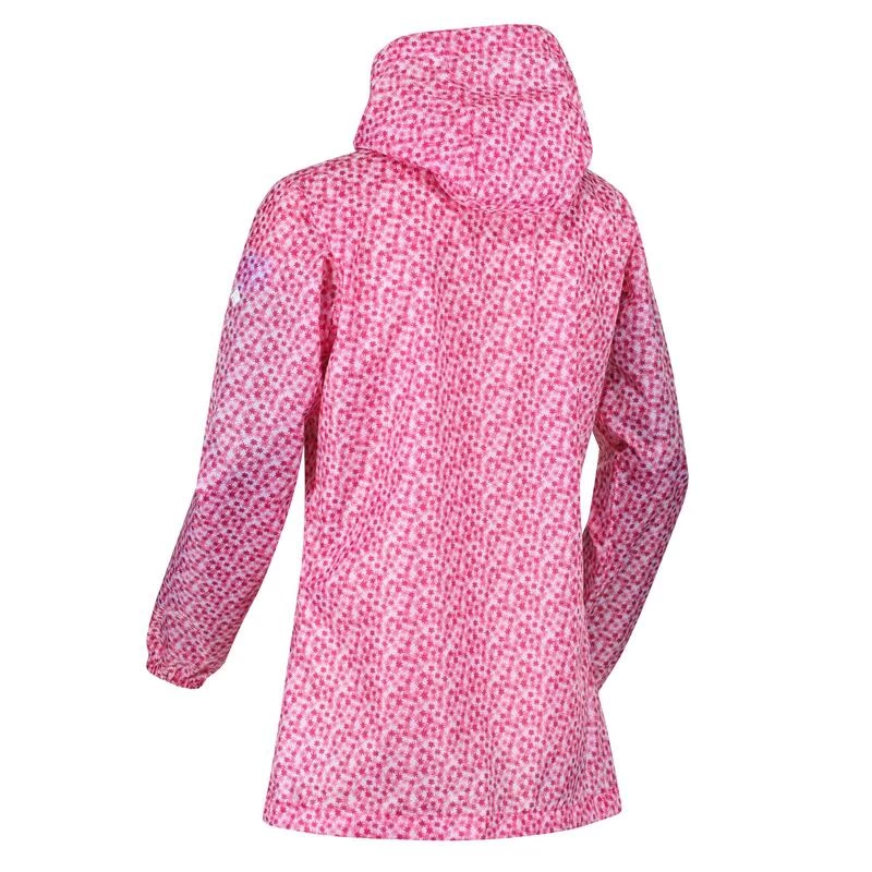 Regatta Printed Pack-It Dames Hiking Waterdichte Jas - Roze Bloemenprint 4 Regatta Printed Pack-It Dames Hiking Waterdichte Jas - Roze Bloemenprint - Afbeelding 2