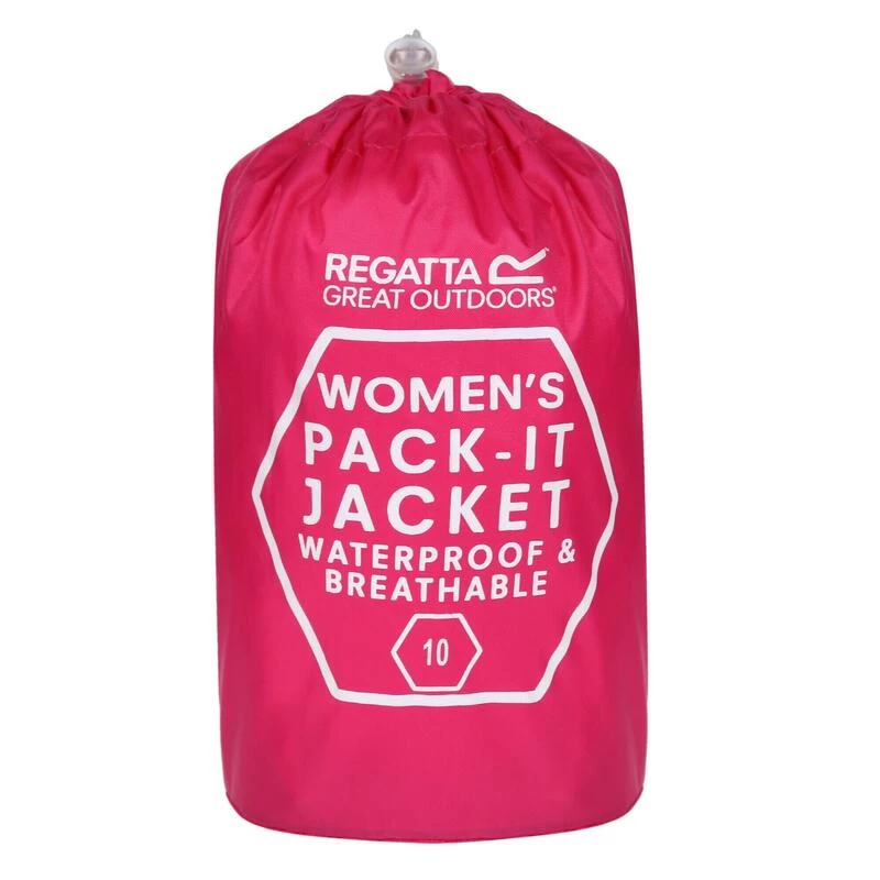 Regatta Printed Pack-It Dames Hiking Waterdichte Jas - Roze Bloemenprint 5 Regatta Printed Pack-It Dames Hiking Waterdichte Jas - Roze Bloemenprint - Afbeelding 3