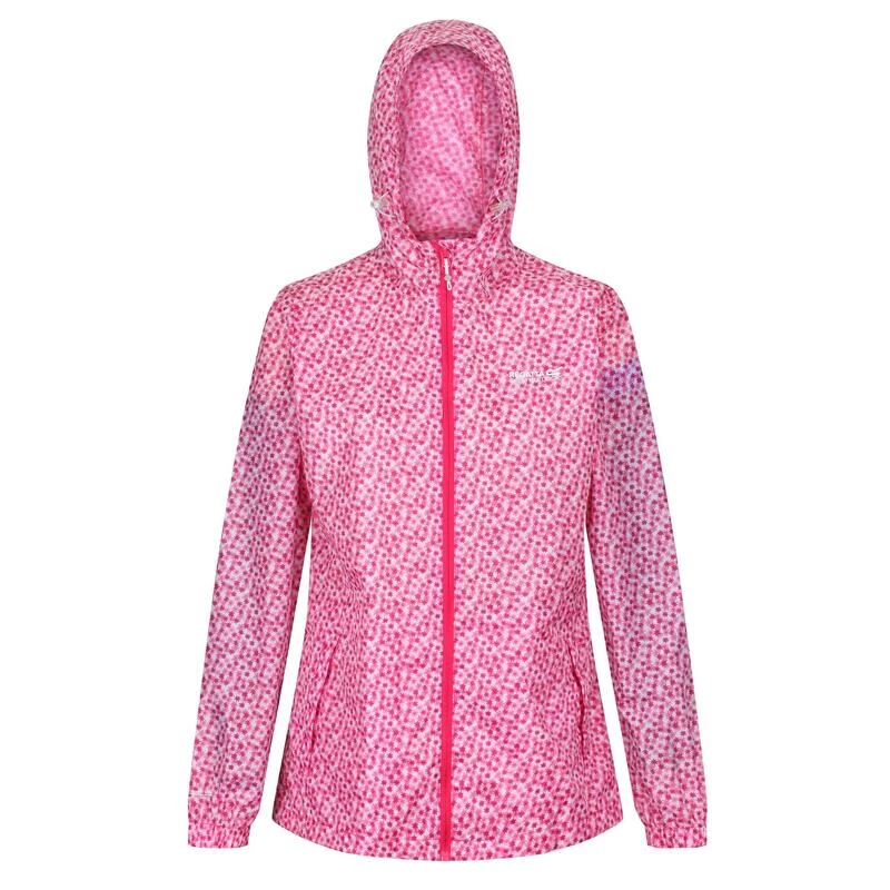 Regatta Printed Pack-It Dames Hiking Waterdichte Jas - Roze Bloemenprint 6 Regatta Printed Pack-It Dames Hiking Waterdichte Jas - Roze Bloemenprint - Afbeelding 4