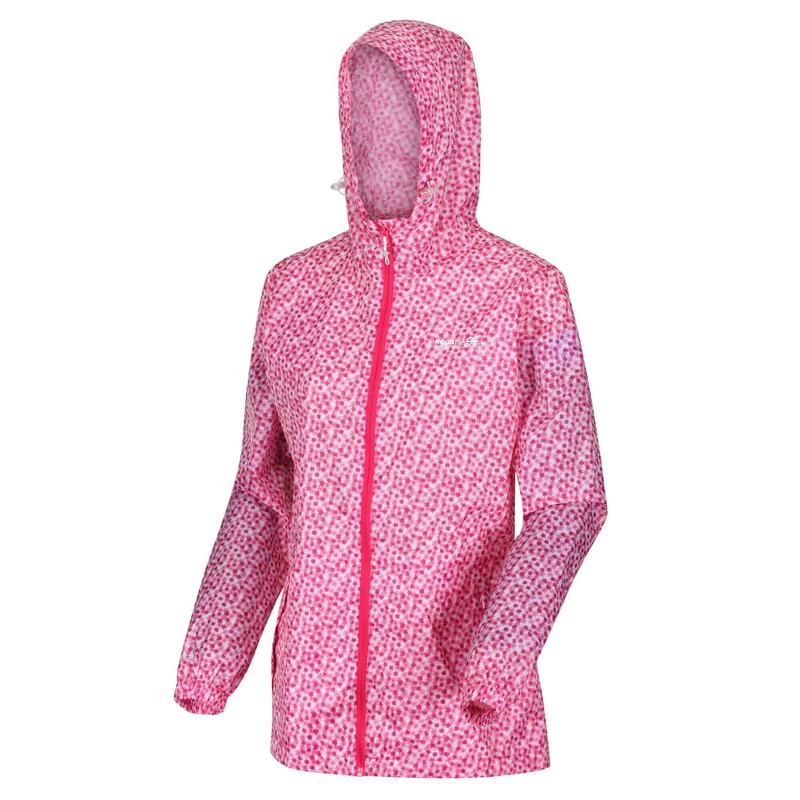 Regatta Printed Pack-It Dames Hiking Waterdichte Jas - Roze Bloemenprint 3 Regatta Printed Pack-It Dames Hiking Waterdichte Jas - Roze Bloemenprint