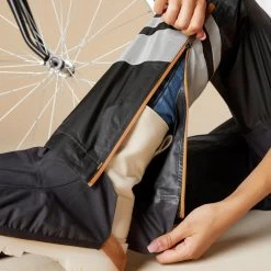 BTWIN Regenbroek Met Geïntegreerde Schoencovers Voor Op De Fiets 540 Dames Zwart -Kleding Verkoop regenbroek met geintegreerde schoencovers voor op de fiets 540 dames zwart 4