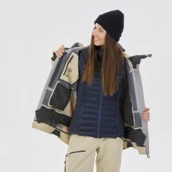 WEDZE Ski-jas Voor Freeride Dames JKT SKI FR900 -Kleding Verkoop ski jas voor dames fr900 beige 5