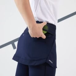 Artengo Tennis Legging Met Rokje Dry Voor Dames HIP BALL -Kleding Verkoop tennis legging met rokje dry voor dames hip ball donkerblauw 2