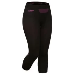 WEDZE Thermobroek Voor Skiën Seamless Dames BL 580 I-Soft Zwart/paars