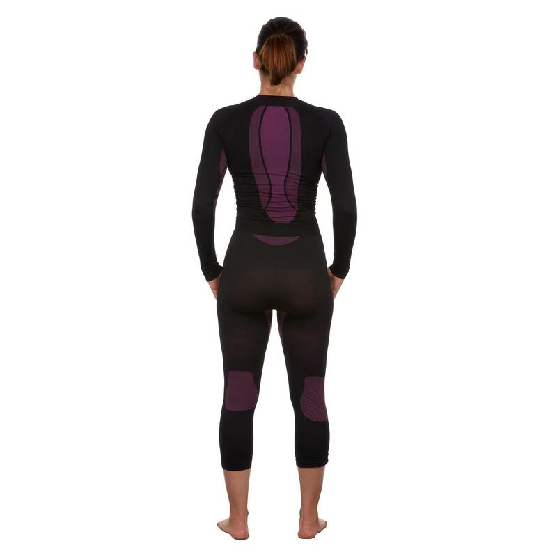 WEDZE Thermobroek Voor Skiën Seamless Dames BL 580 I-Soft Zwart/paars 7 WEDZE Thermobroek Voor Skiën Seamless Dames BL 580 I-Soft Zwart/paars - Afbeelding 5