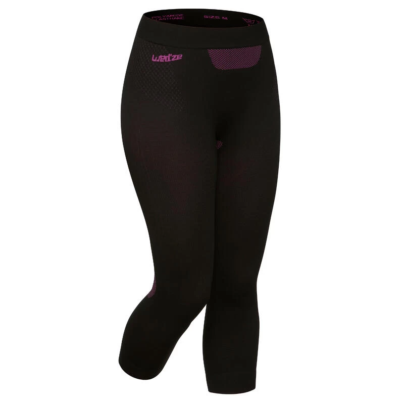 WEDZE Thermobroek Voor Skiën Seamless Dames BL 580 I-Soft Zwart/paars 3 WEDZE Thermobroek Voor Skiën Seamless Dames BL 580 I-Soft Zwart/paars