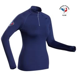 WEDZE Thermoshirt Voor Skiën Voor Dames BL 500 Halve Rits