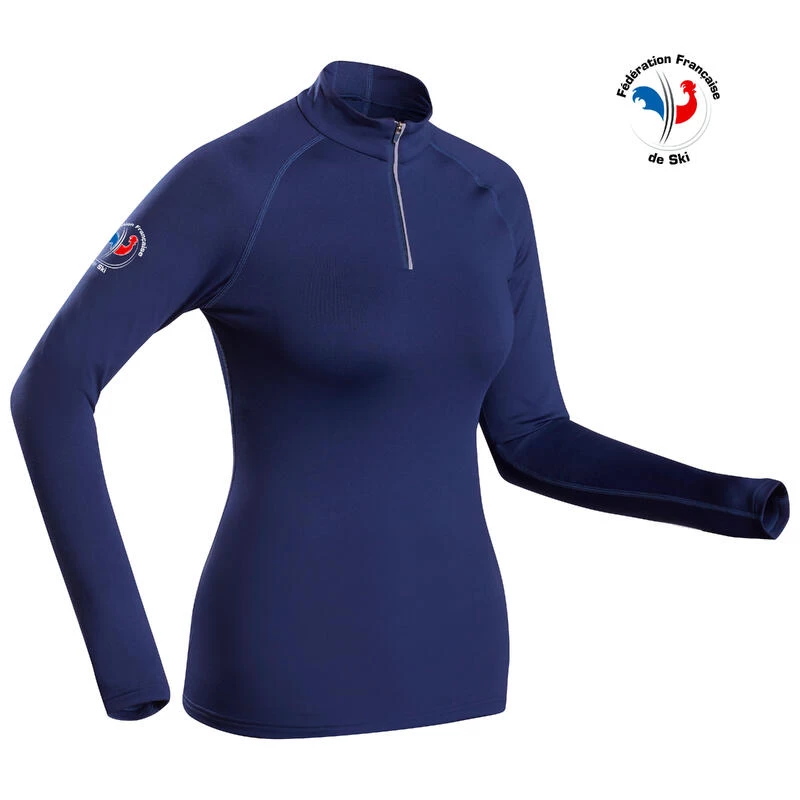WEDZE Thermoshirt Voor Skiën Voor Dames BL 500 Halve Rits 3 WEDZE Thermoshirt Voor Skiën Voor Dames BL 500 Halve Rits
