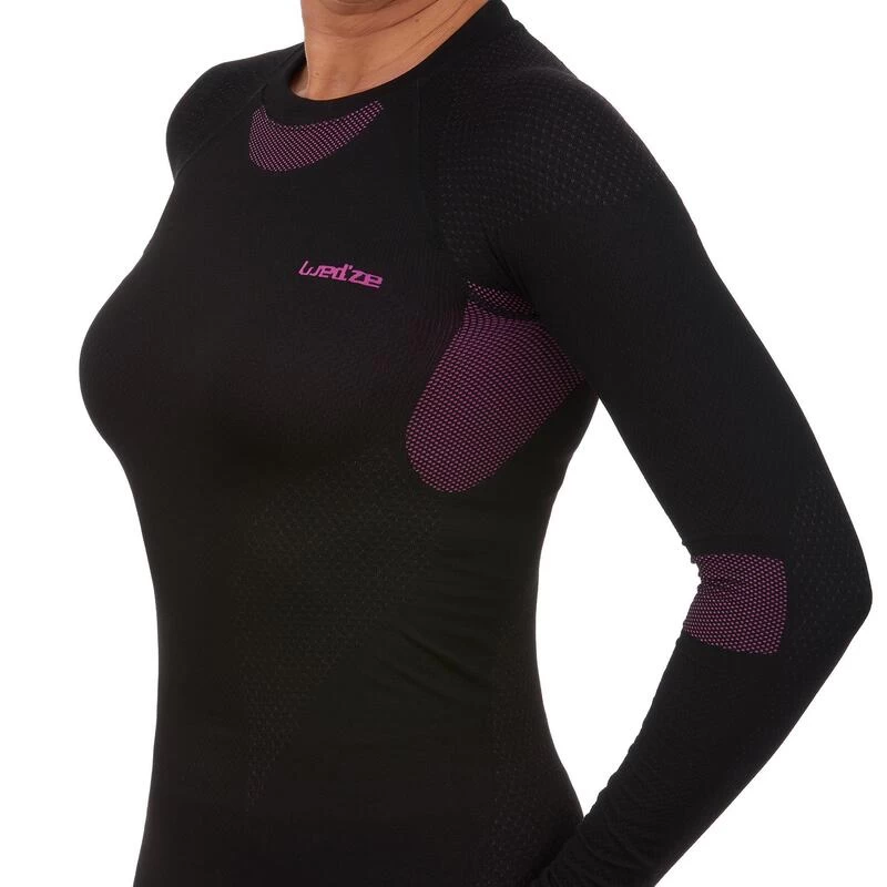 WEDZE Thermoshirt Voor Skiën Voor Dames BL 580 I-Soft Seamless 4 WEDZE Thermoshirt Voor Skiën Voor Dames BL 580 I-Soft Seamless - Afbeelding 2