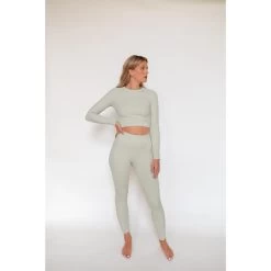 Top Met Lange Mouwen | Sage 11 Top Met Lange Mouwen | Sage -Kleding Verkoop top met lange mouwen sage 2