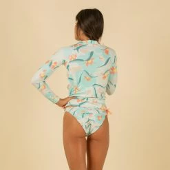 Rashguard 500L Dames -Kleding Verkoop uv werende rashguard voor surfen dames 500 lange mouwen anemonen 2