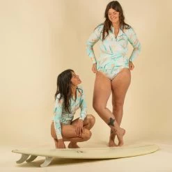 Rashguard 500L Dames -Kleding Verkoop uv werende rashguard voor surfen dames 500 lange mouwen anemonen 7