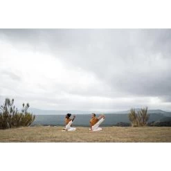 Yoga T-shirt Voor Dames 100% Linnen Made In France Camel -Kleding Verkoop yoga t shirt voor dames 100 linnen made in france camel 7